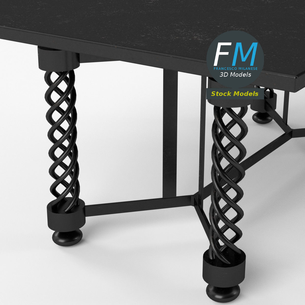 Table desk 15 3D model_5