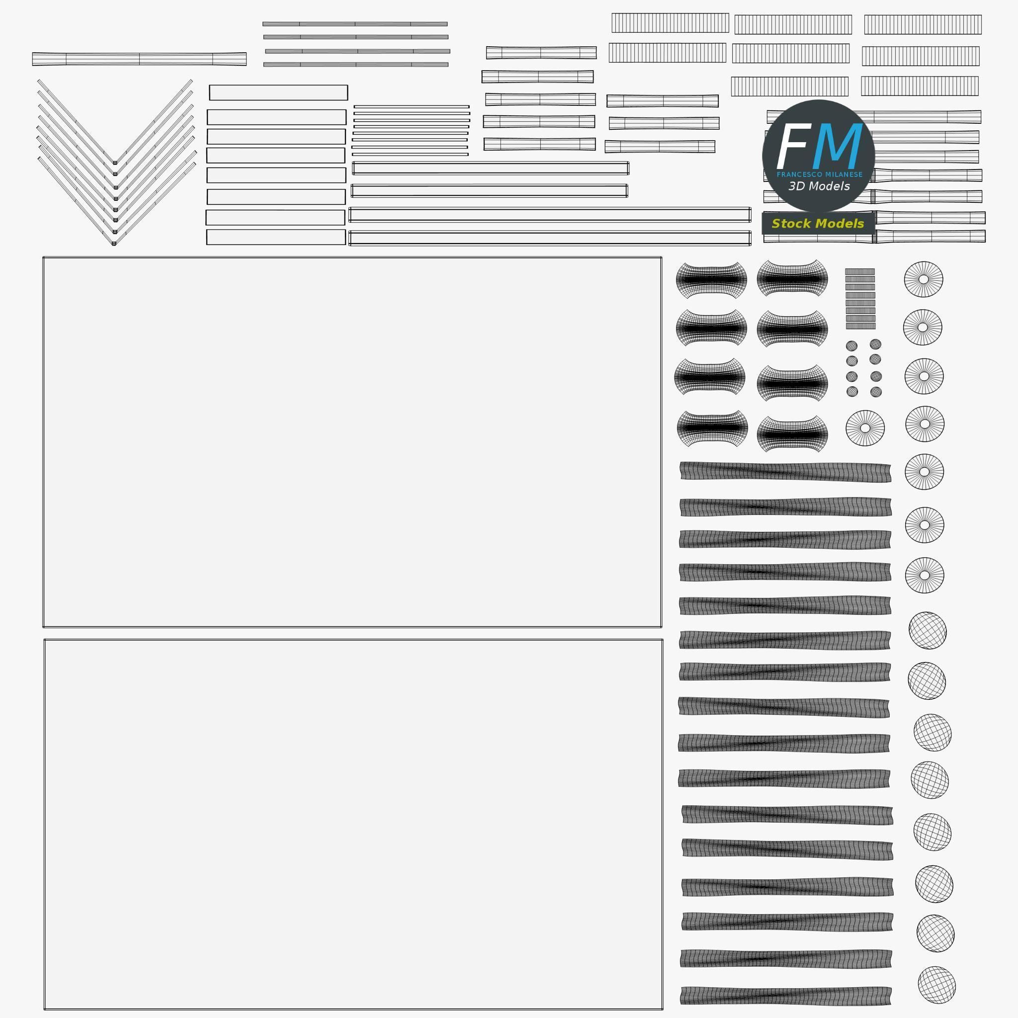 Table desk 15 3D model_11