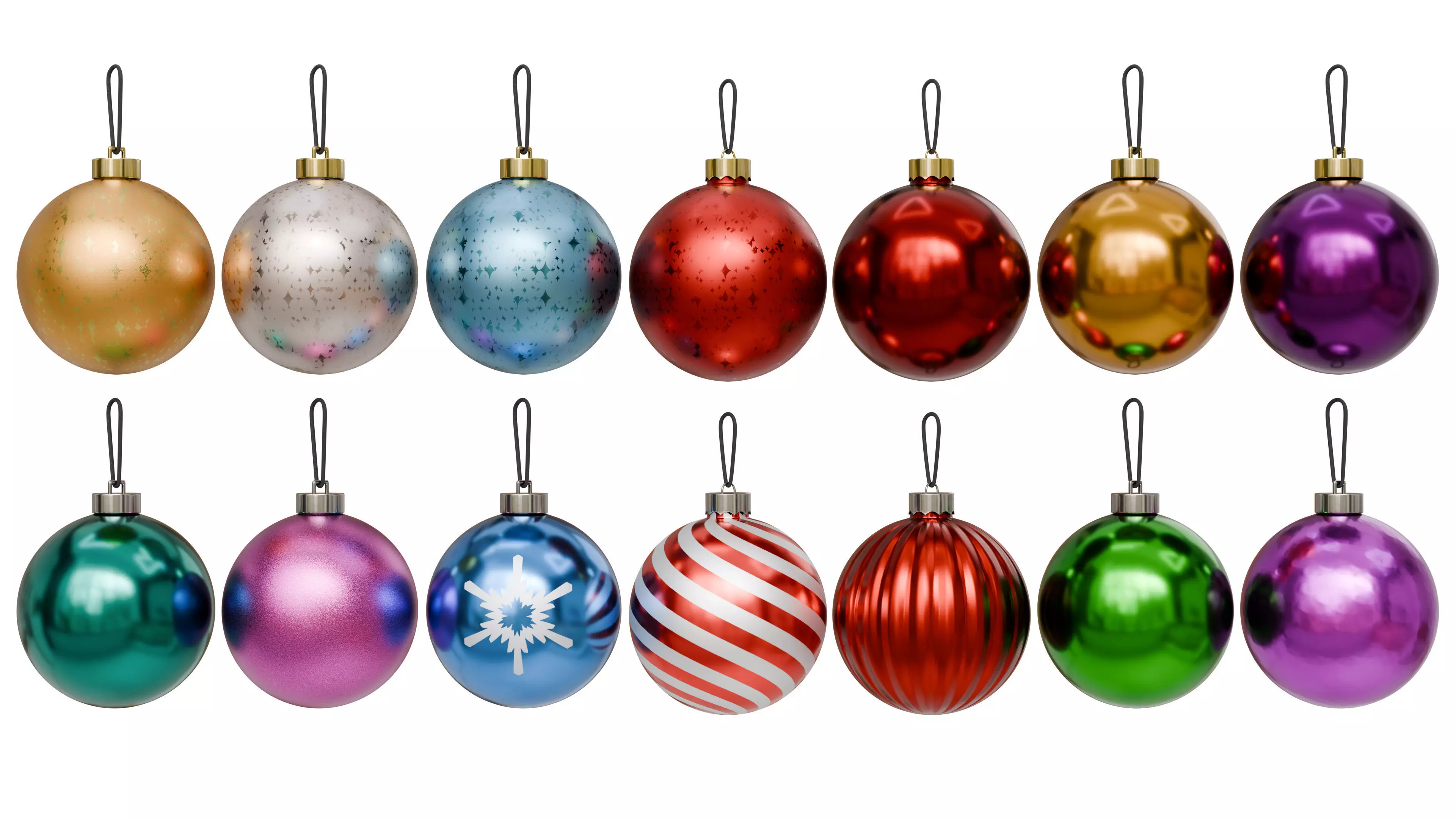 Christmas Ball Collection 01 Low-poly 3D model