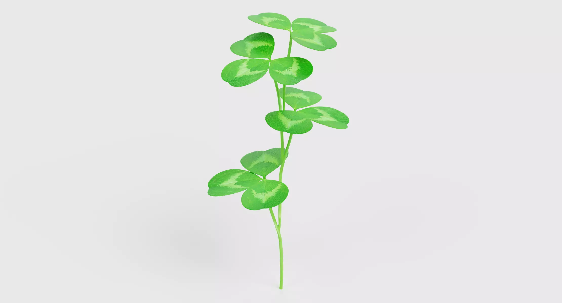 Clover V3 - Branching Shamrock Trefoil 3D model