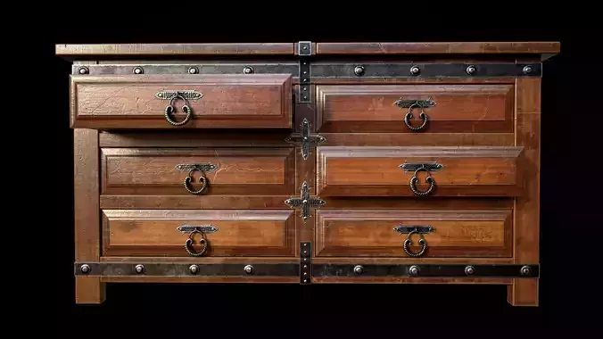 Old Wooden Dresser-02