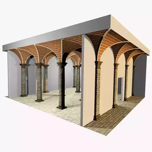 Vaulting 2-1  Romanic  500cm spaced with thin curbs