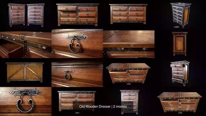 Old Wooden Dresser