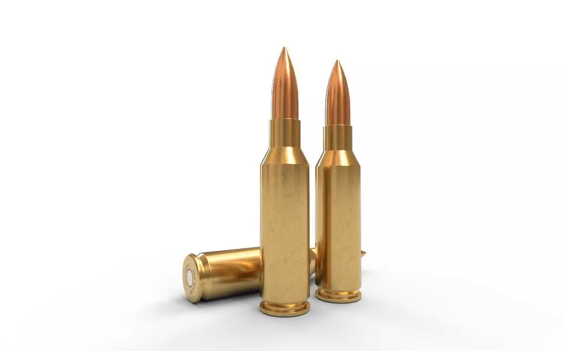 300 Remington SAUM Ammo Low-poly 3D model