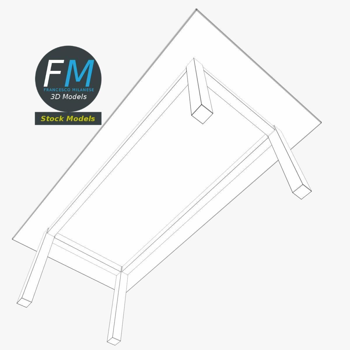 Table desk 17 3D model_8