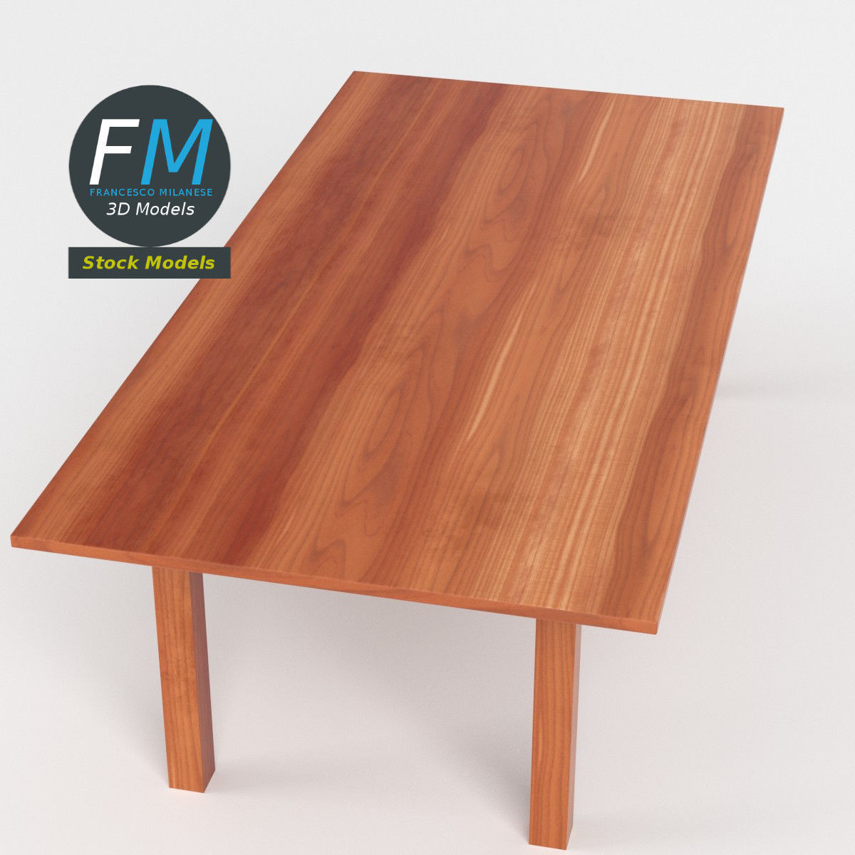 Table desk 17 3D model_2