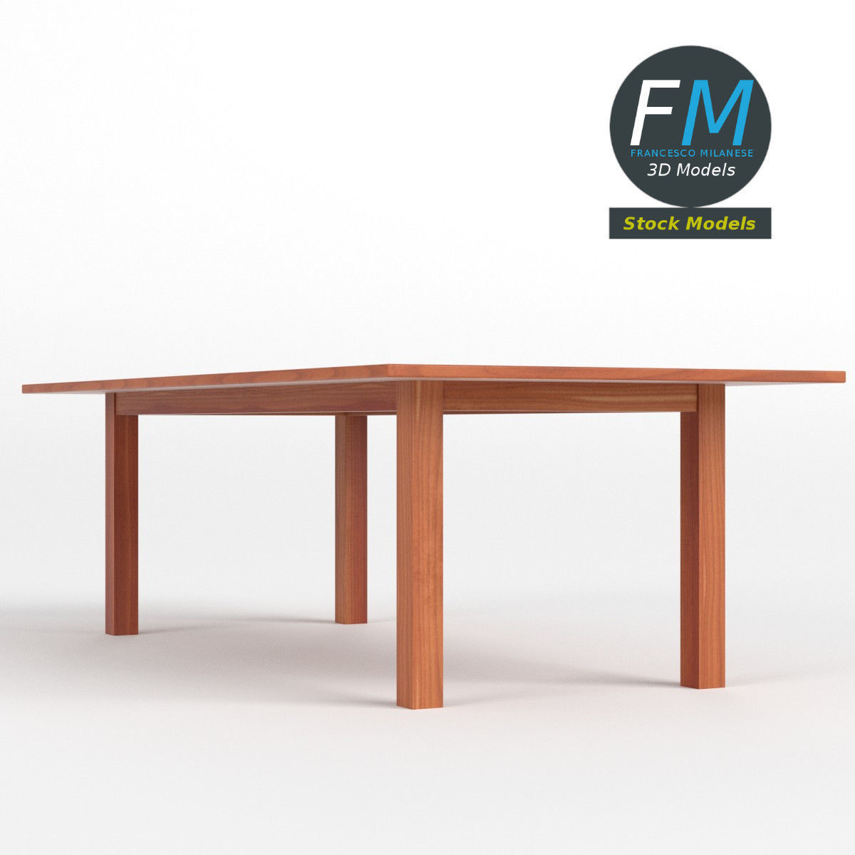 Table desk 17 3D model_3