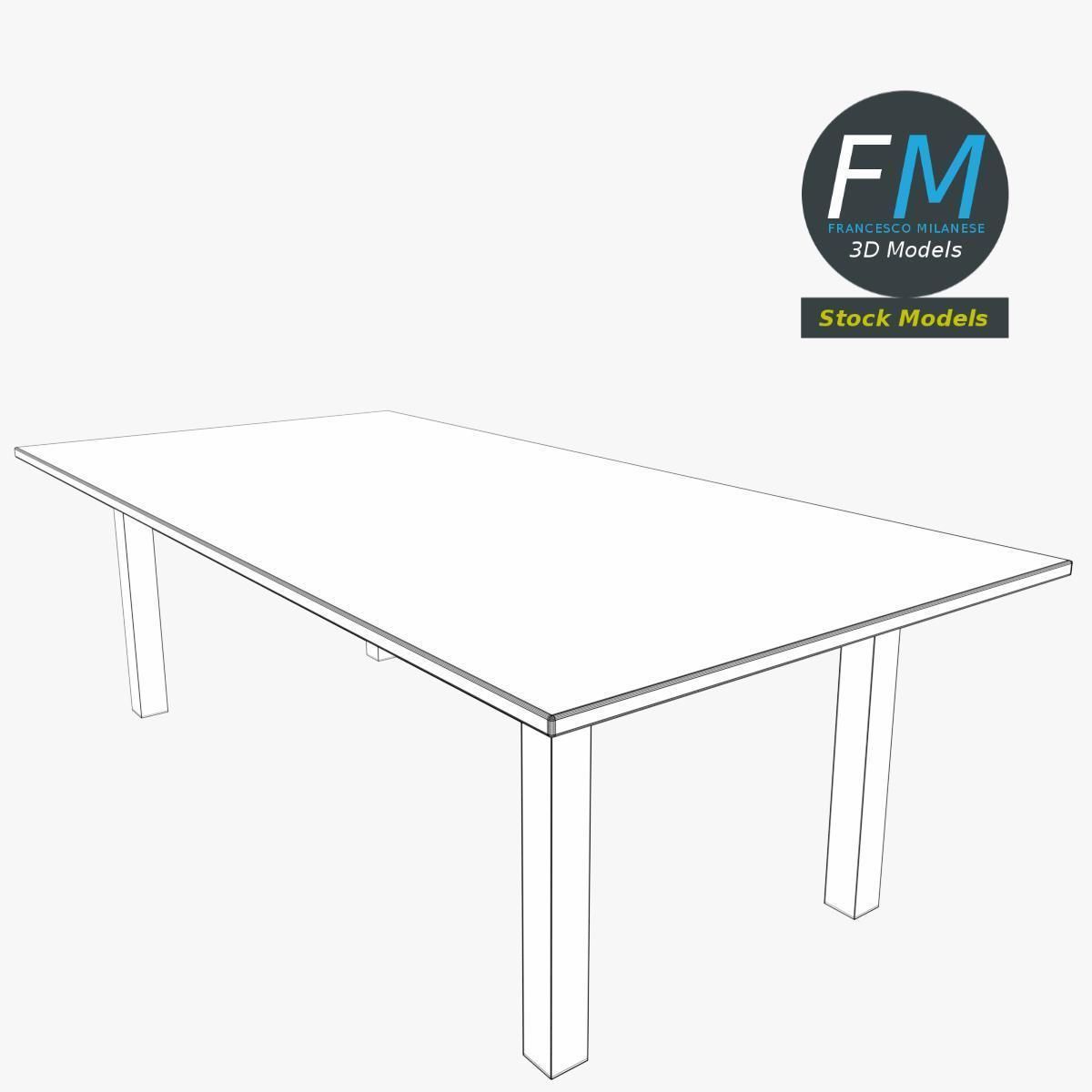 Table desk 17 3D model_7