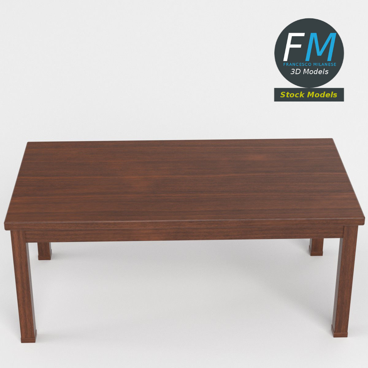 Table desk 18 3D model_2