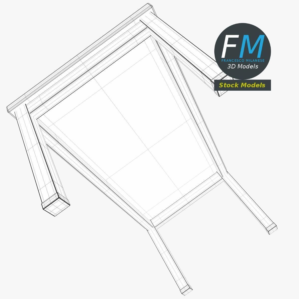 Table desk 18 3D model_8