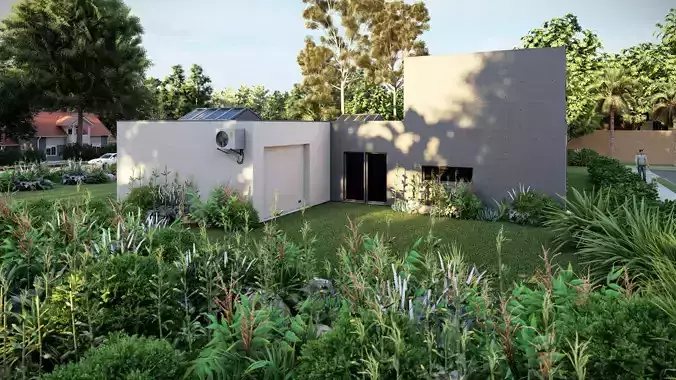 Villa-Casa Scene-Modern Villa 3D model 3