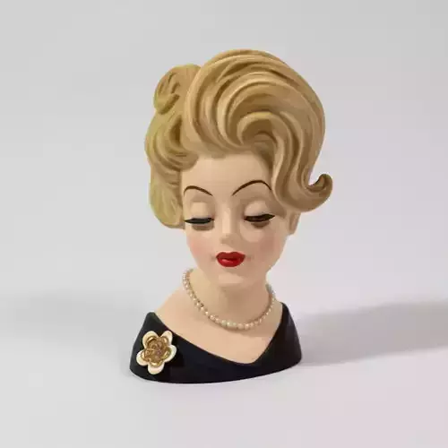 Vintage woman bust decoration