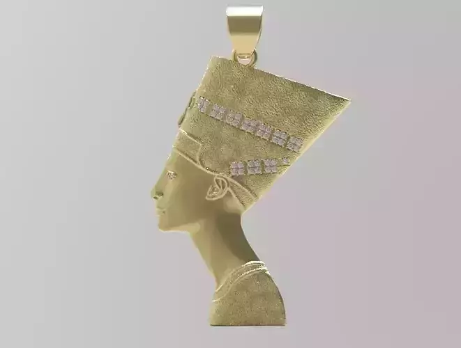 Nefertiti Pendant - Egypt - Jewelry - Pendant  3D print model