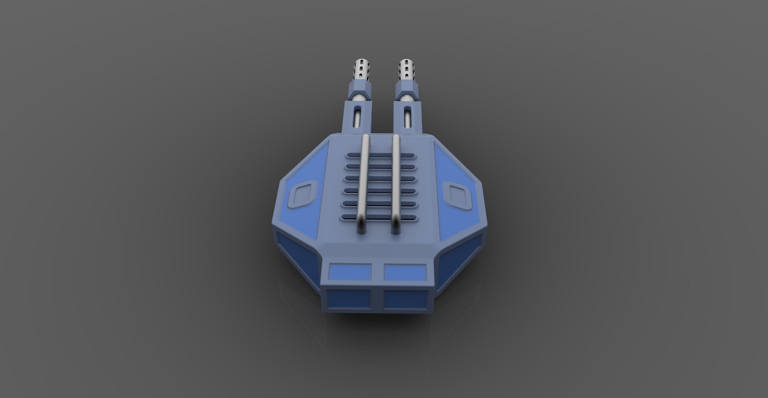 Futuristic gun 3D model_6