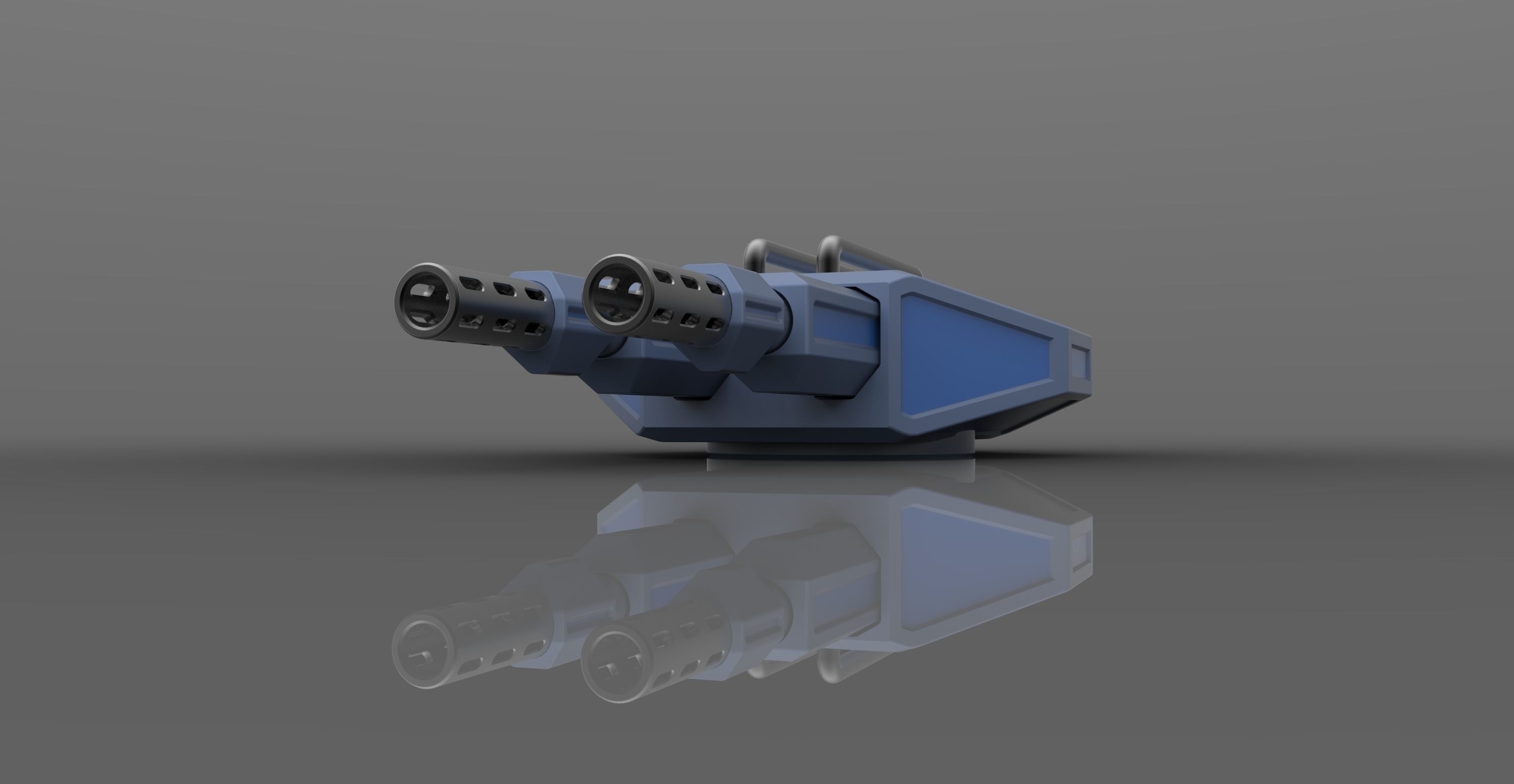 Futuristic gun 3D model_3