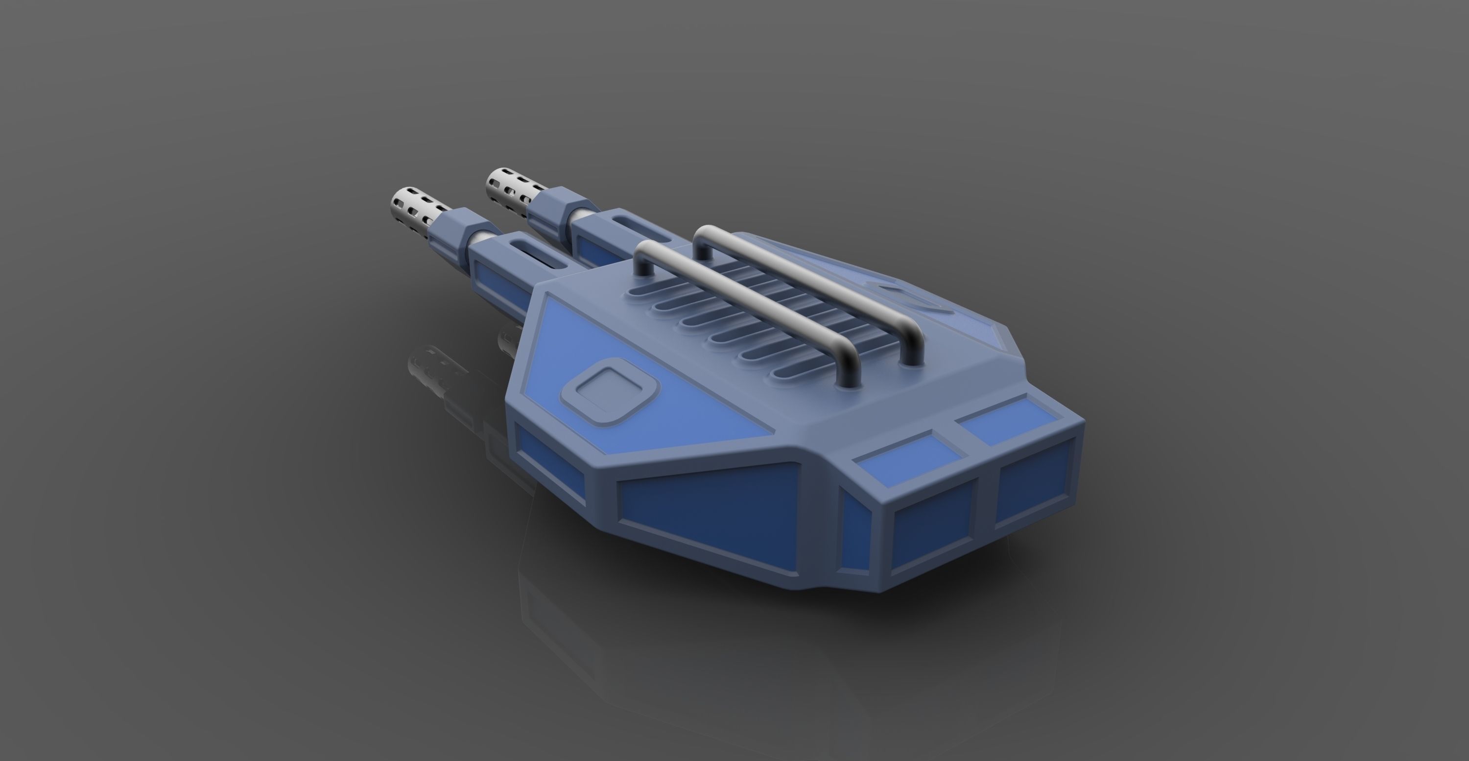 Futuristic gun 3D model_5