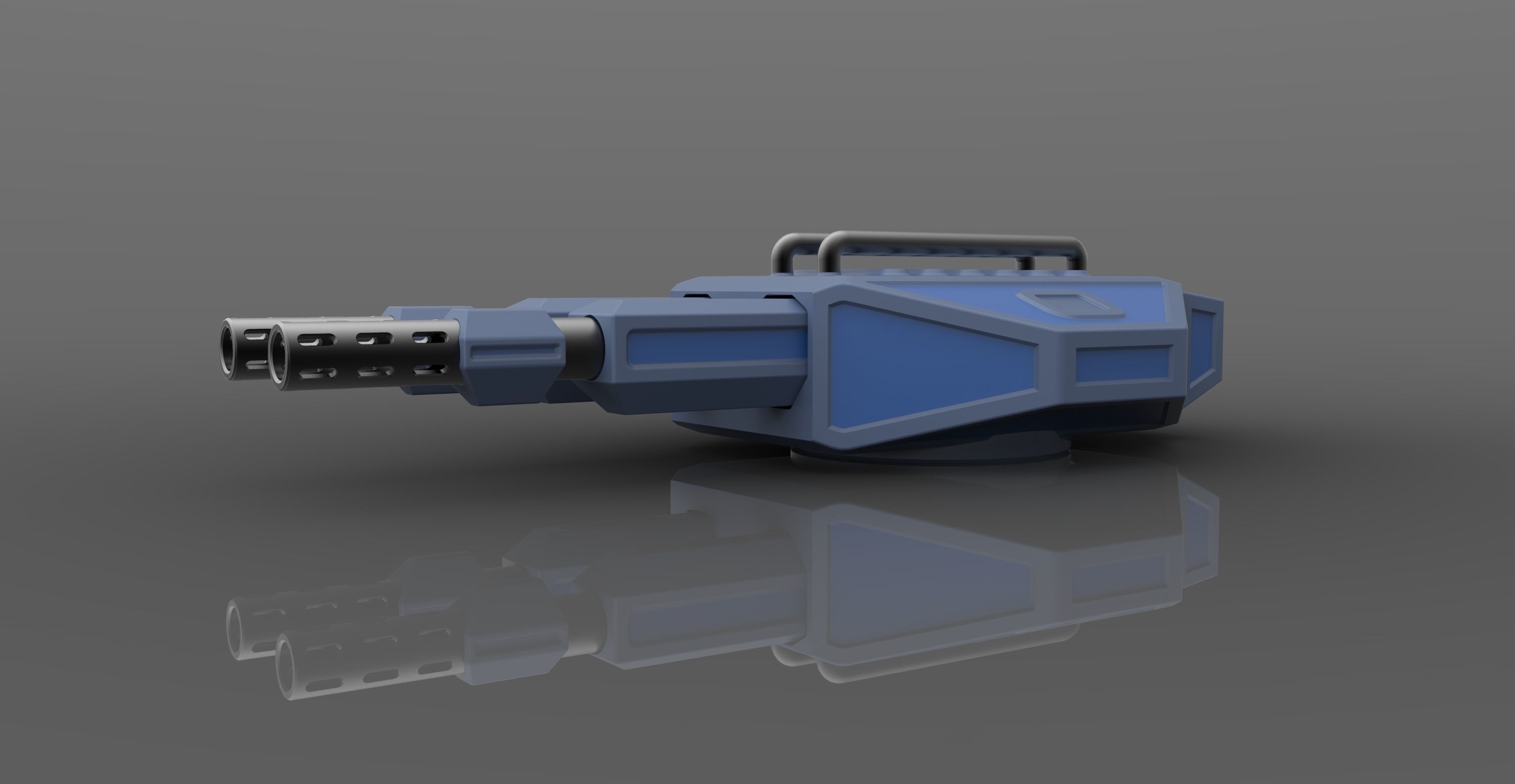Futuristic gun 3D model_1