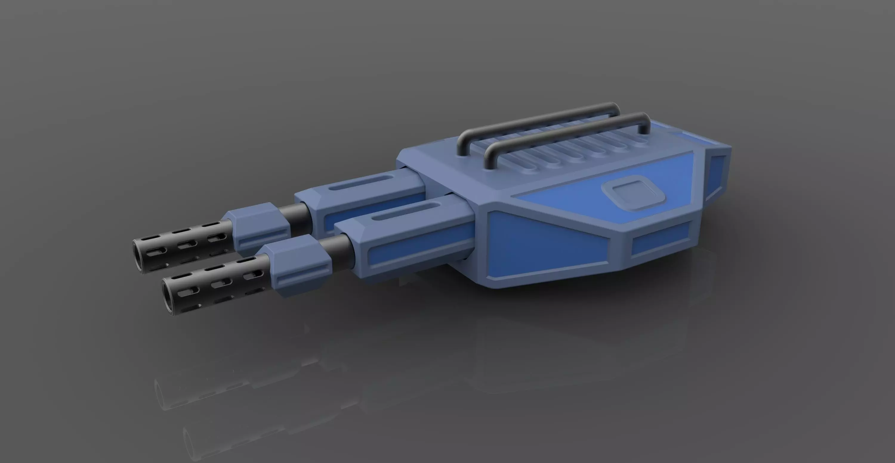 Futuristic gun 3D model_0