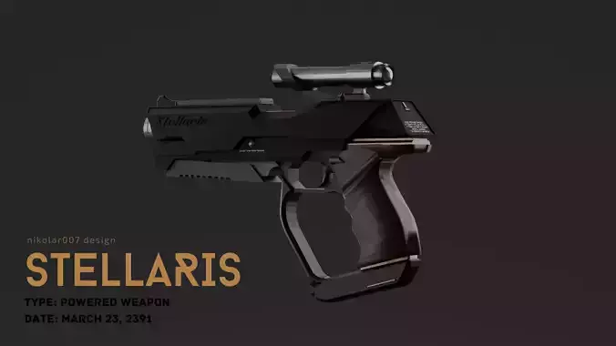 Stellaris Sci-Fi Pistol High Tech Space Sidearm