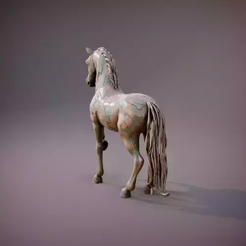Metallic Horse Sculpture model pack