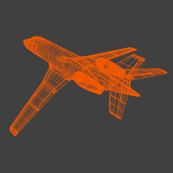 Dassault Falcon 2000dx private jet 3D model_9
