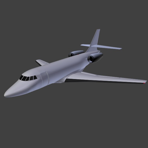 Dassault Falcon 2000dx private jet 3D model_7