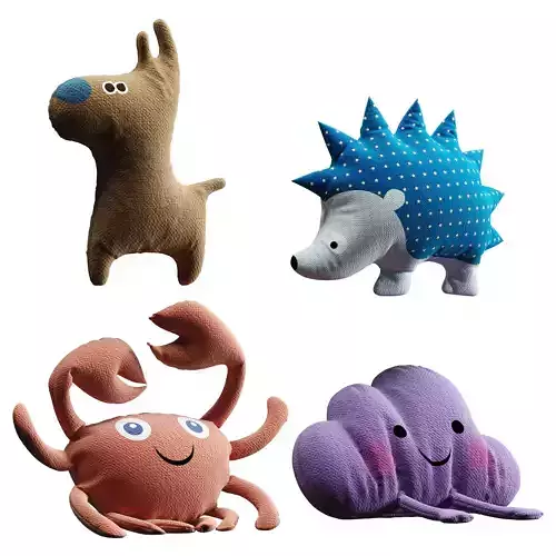 Soft toys with 4 options for children