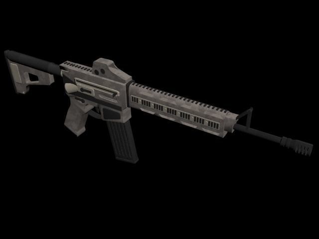 Gun SMG MK18 Variant Free low-poly 3D model_0