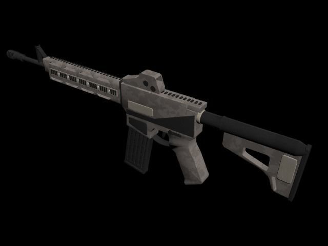 Gun SMG MK18 Variant Free low-poly 3D model_2