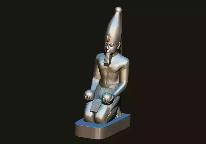 Kneeling Statue of Hatshepsut Egyptian Pharaoh Queen 3D Model