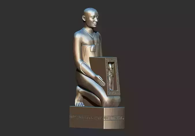 Naophorous statue of Psammetiksaneith 3d printable model