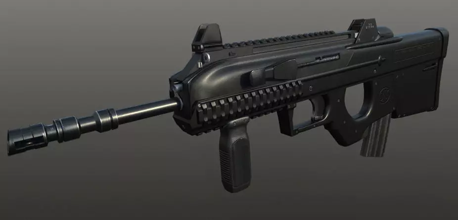 FN 2000 Low-poly 3D model_0