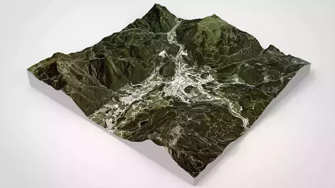 Cityscape Garmisch Partenkirchen Bavaria Germany 3D model 6