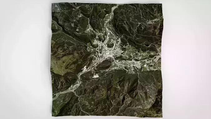Cityscape Garmisch Partenkirchen Bavaria Germany 3D model 7