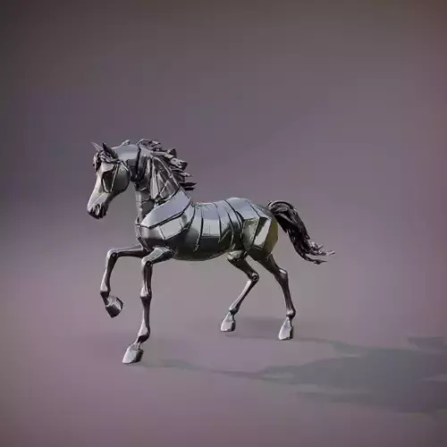 Silver Mechanical Horse model pack