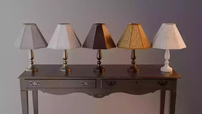 Table Lamp 5 textures