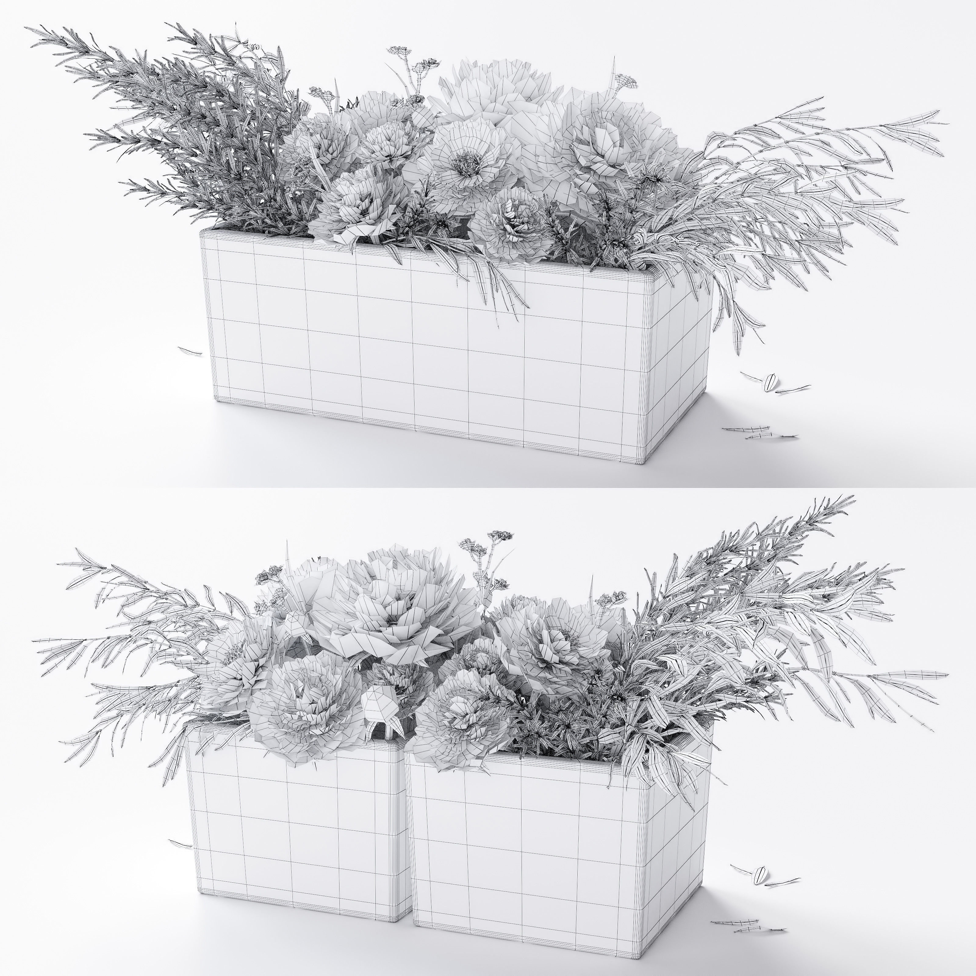 Flower compositions 3D model_6