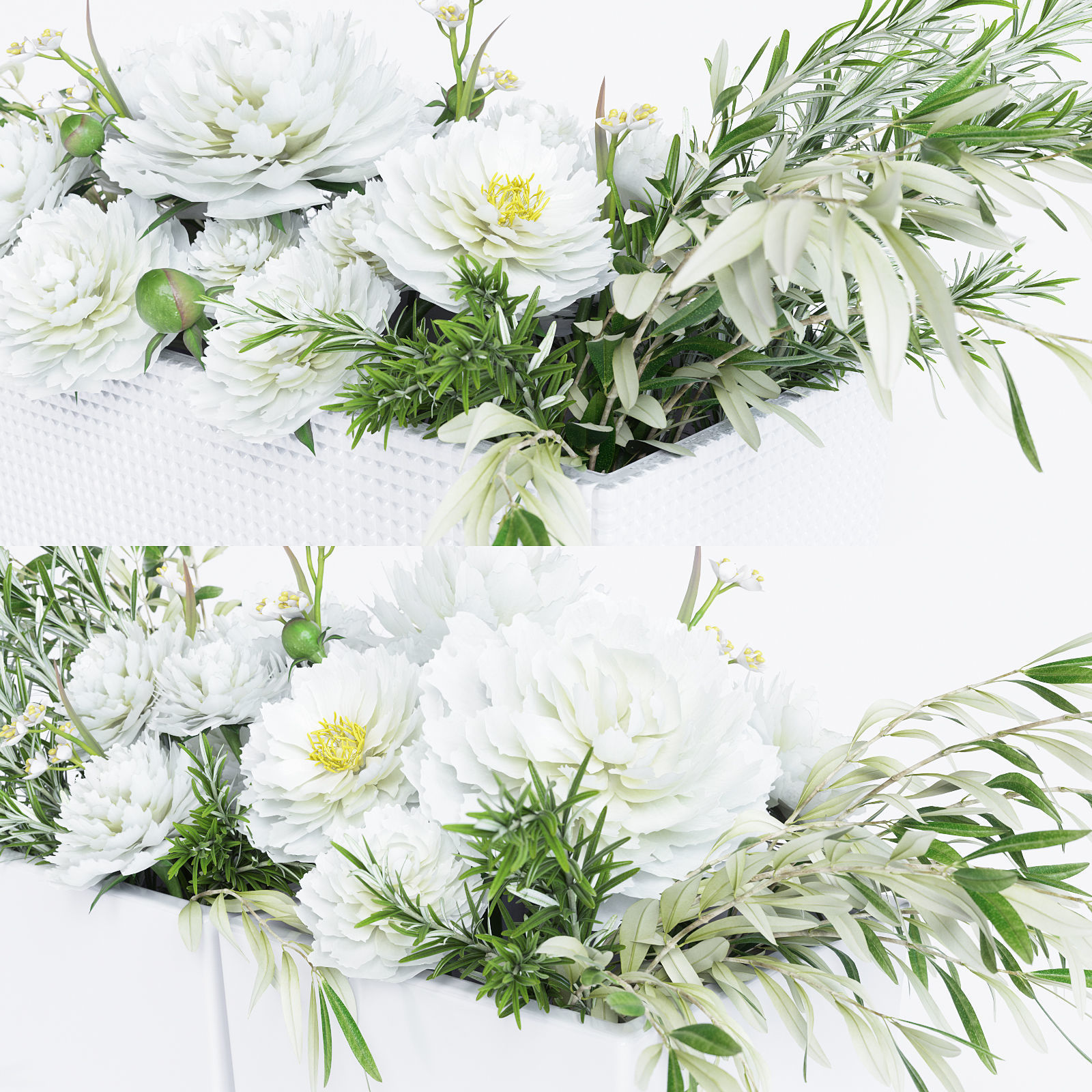 Flower compositions 3D model_1