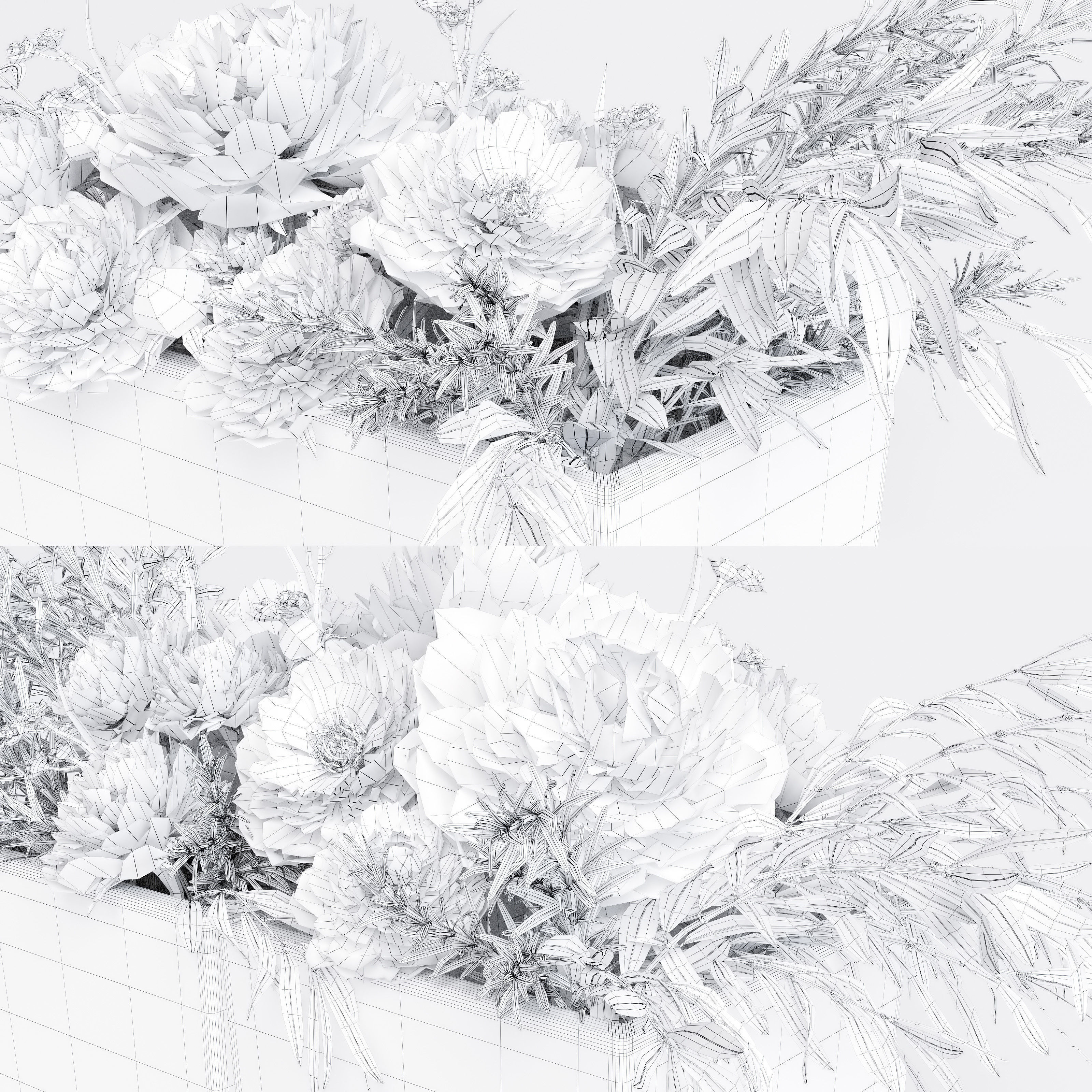 Flower compositions 3D model_5