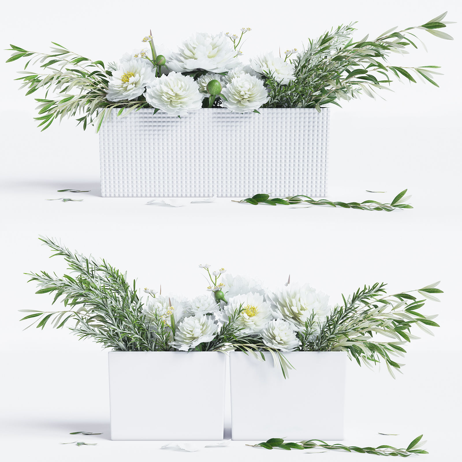 Flower compositions 3D model_3