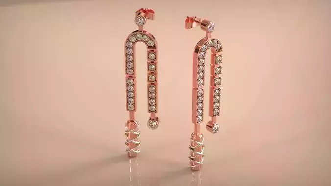 Jewelry gold rose women earrings hoop 