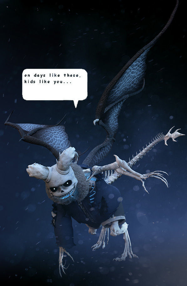 Sans Reborn Character RIgged Free 3D model_4