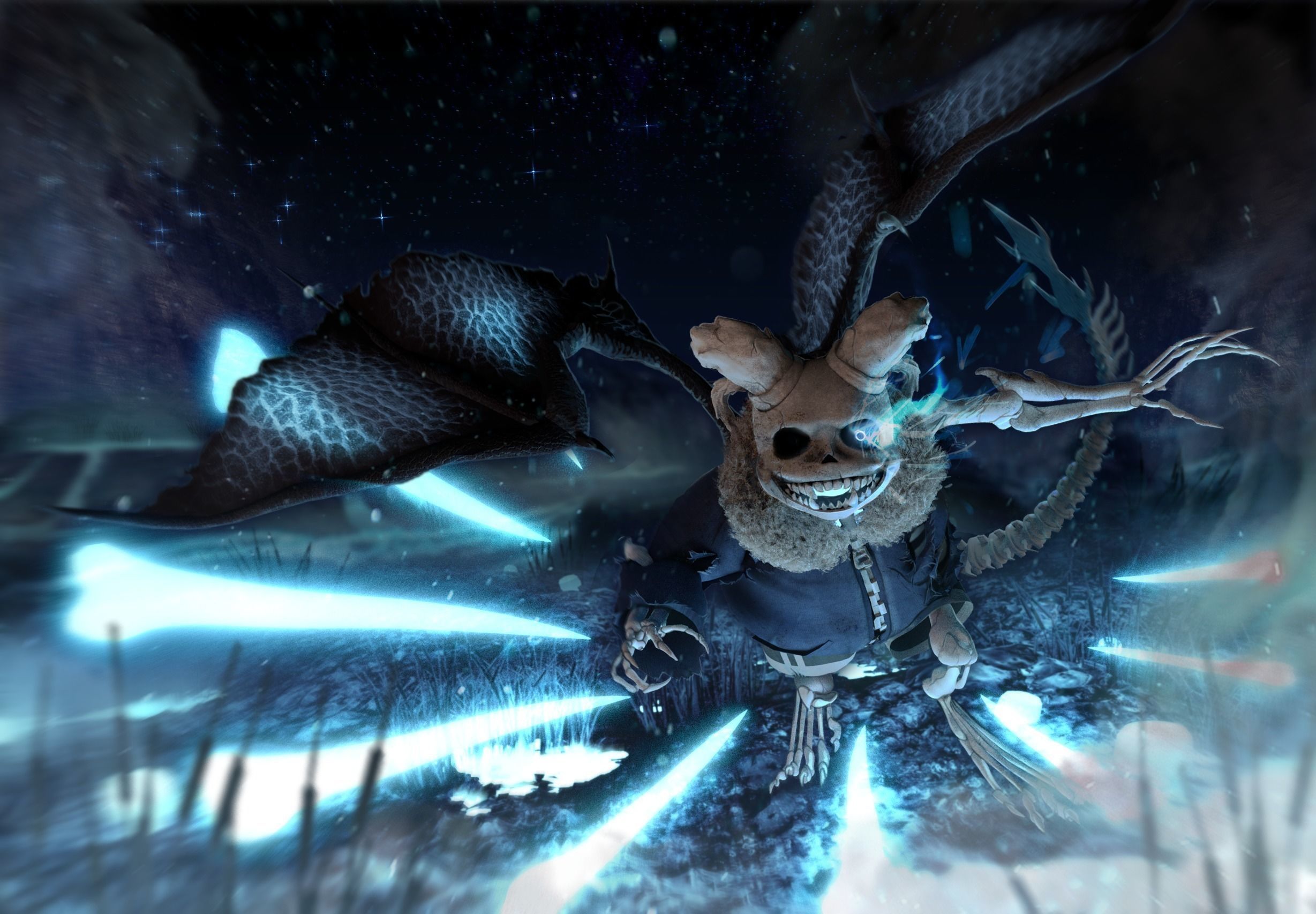 Sans Reborn Character RIgged Free 3D model_0