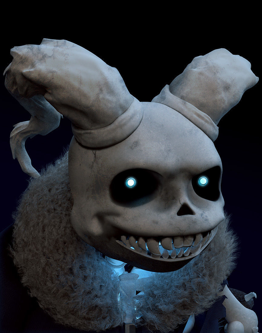 Sans Reborn Character RIgged Free 3D model_1