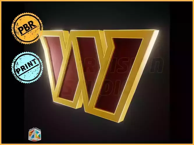 Washington Commanders logo - Cinematic - 3D print