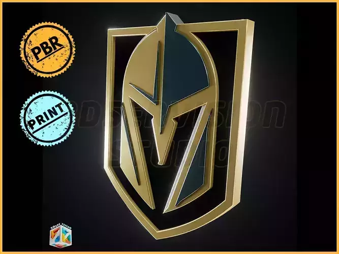 Vegas Golden Knights logo - Cinematic - 3D print