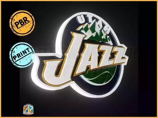 Utah Jazz logo - Cinematic - 3D print