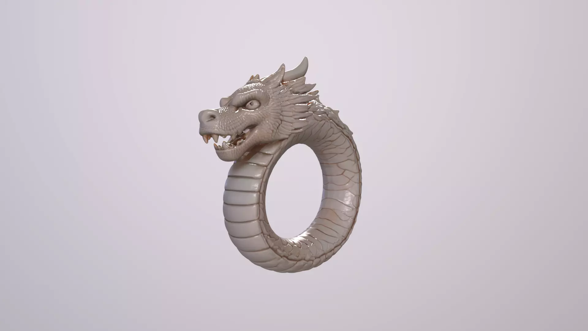 Stylized Creature Asset Dragon Ring 3D print model