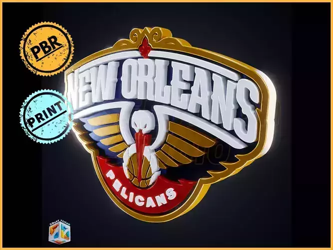 New Orleans Pelicans logo - Cinematic - 3D print