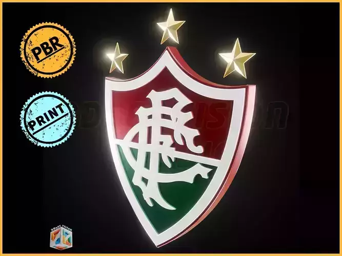 Fluminese FC logo - Cinematic - 3D print